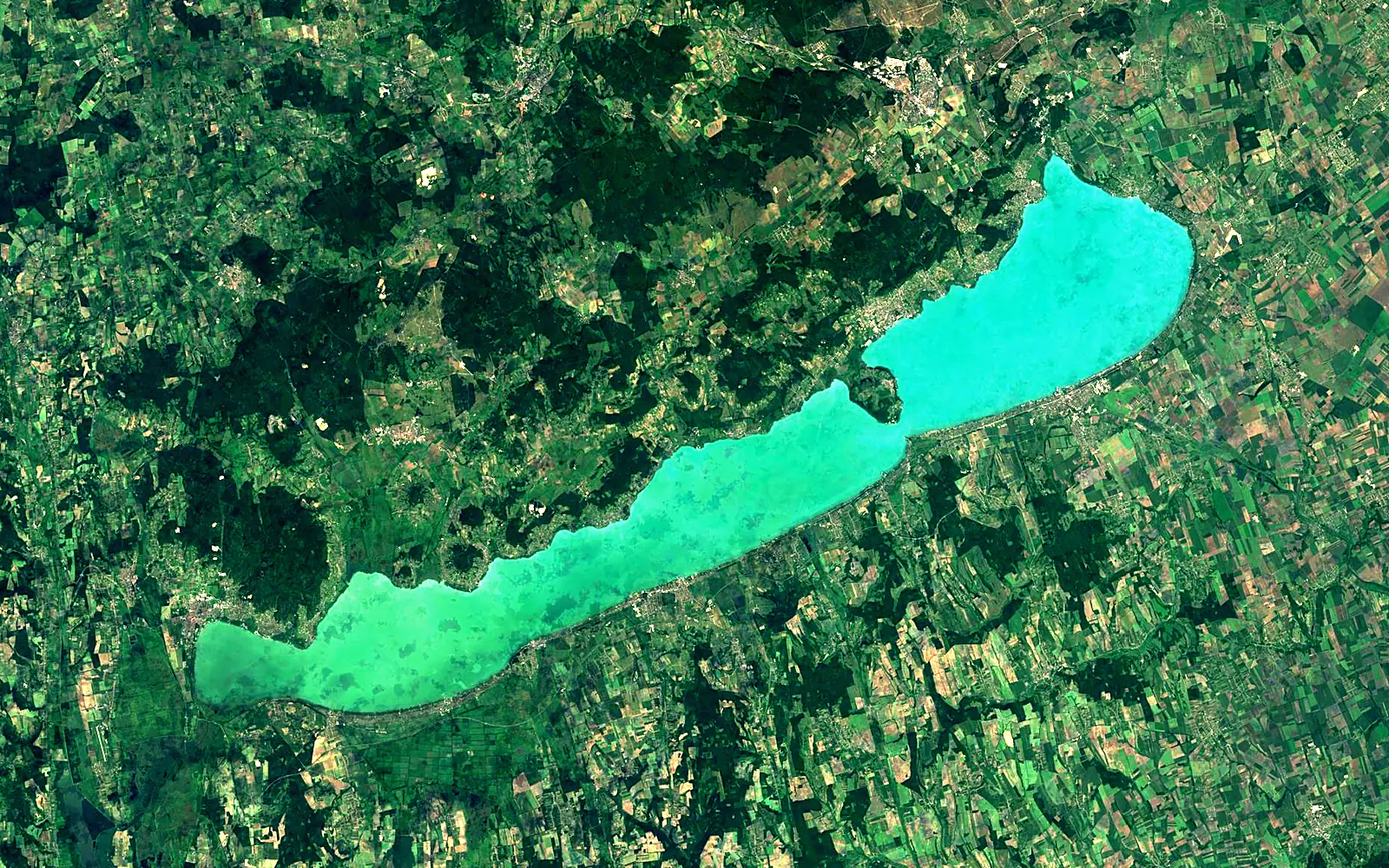 Lake Balaton seen from space (Sentinel-2)