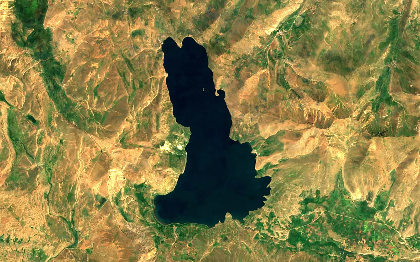 Lake Balık seen from space (Sentinel-2)
