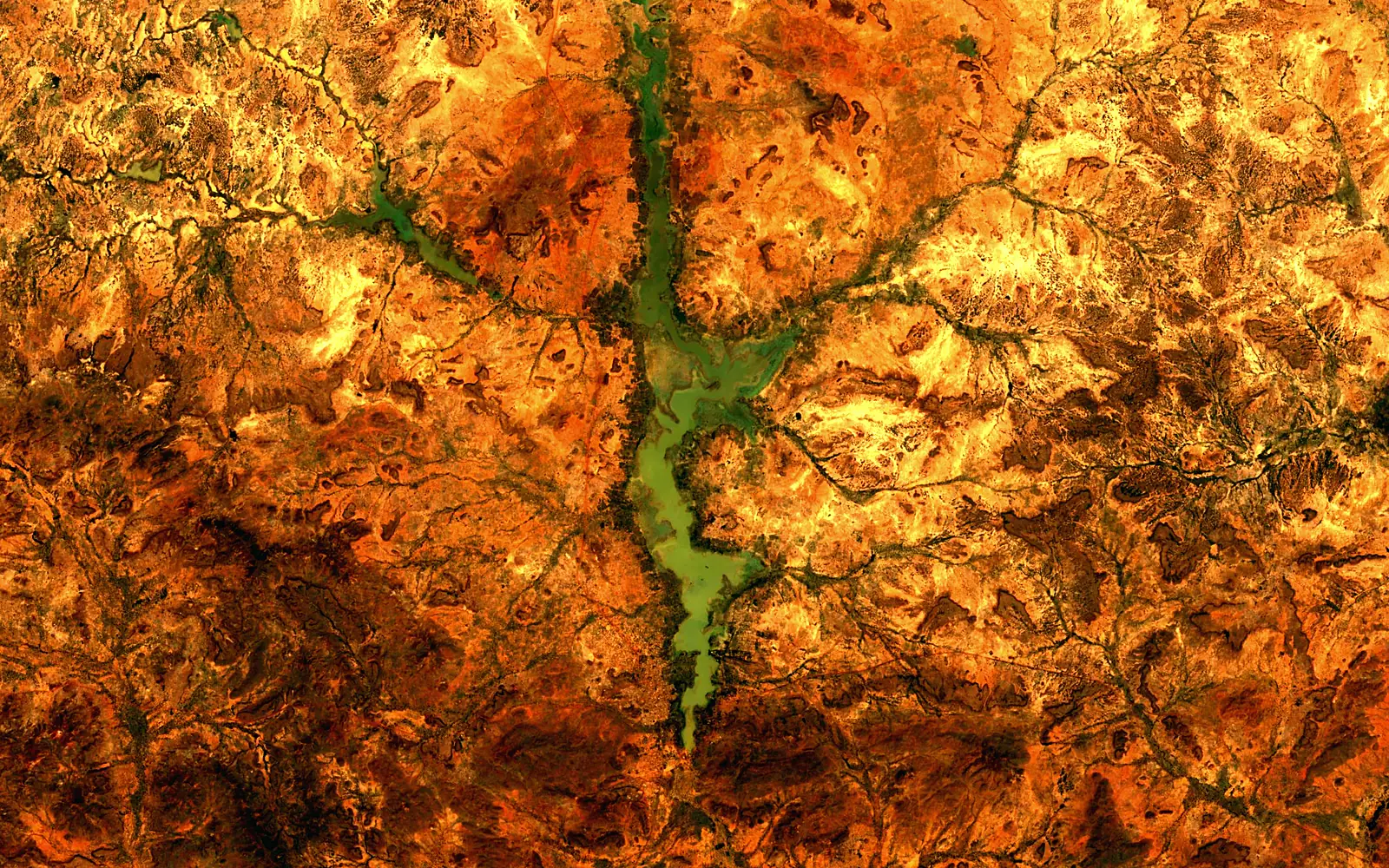 Lake Bam seen from space (Sentinel-2)