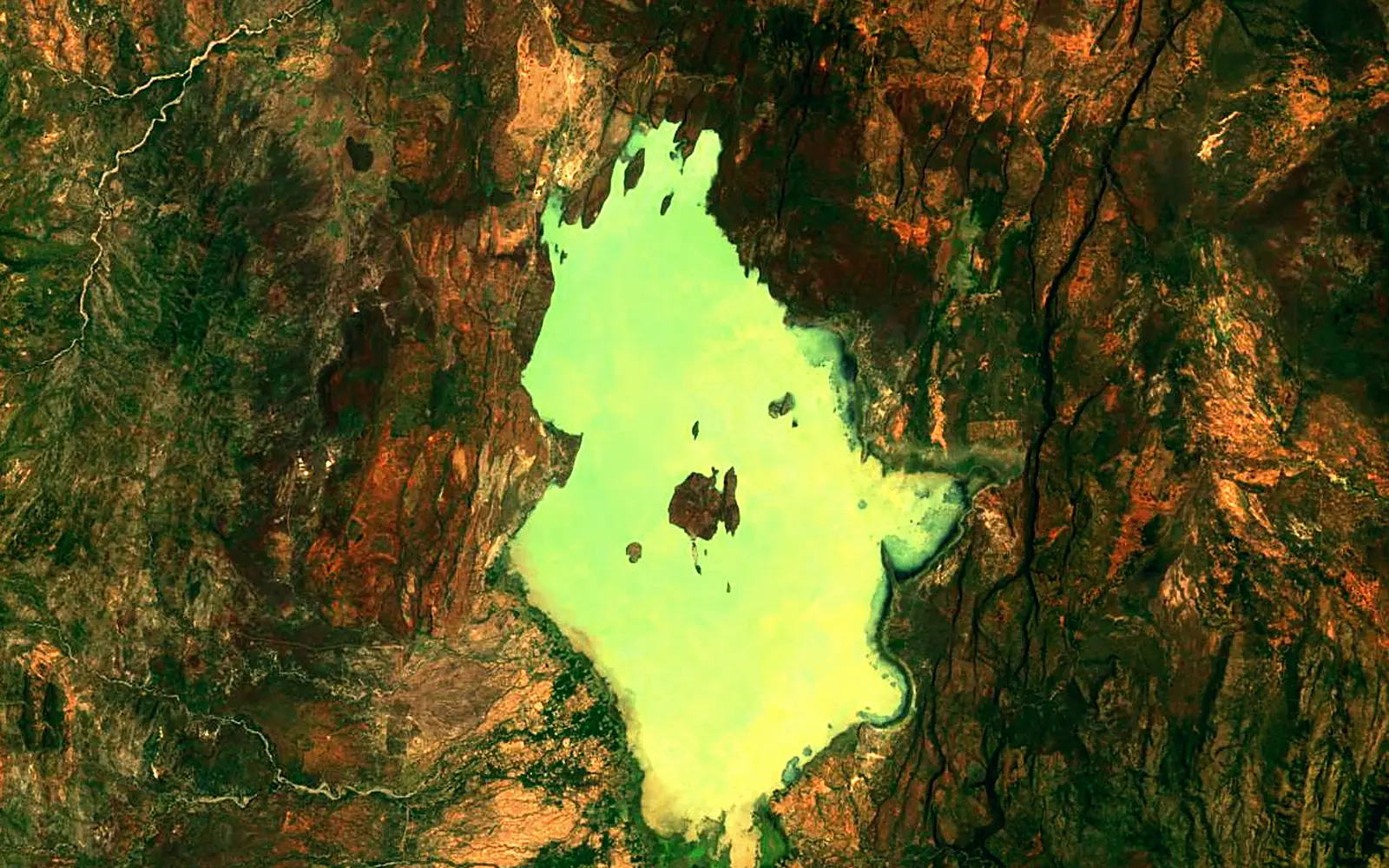 Lake Baringo seen from space (Sentinel-2)