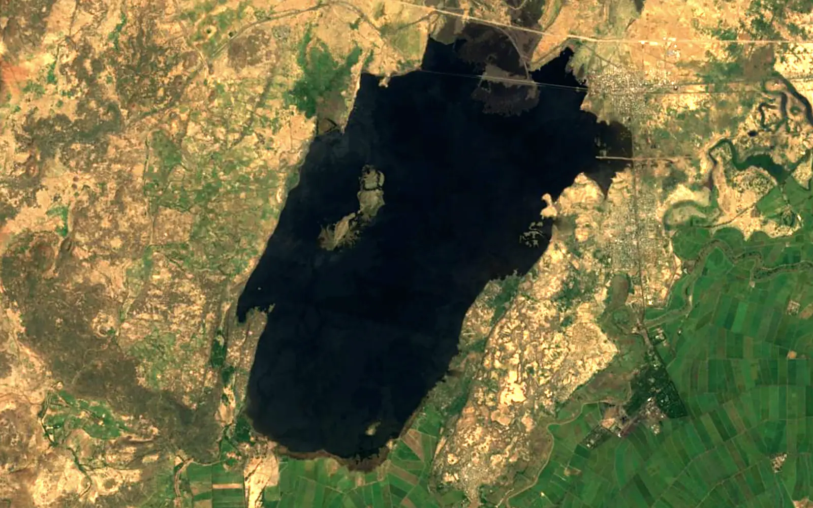 Lake Basaka seen from space (Sentinel-2)