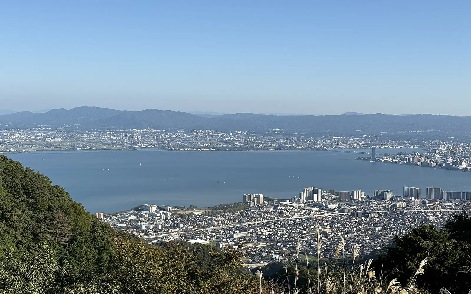 Top view of Lake Biwa