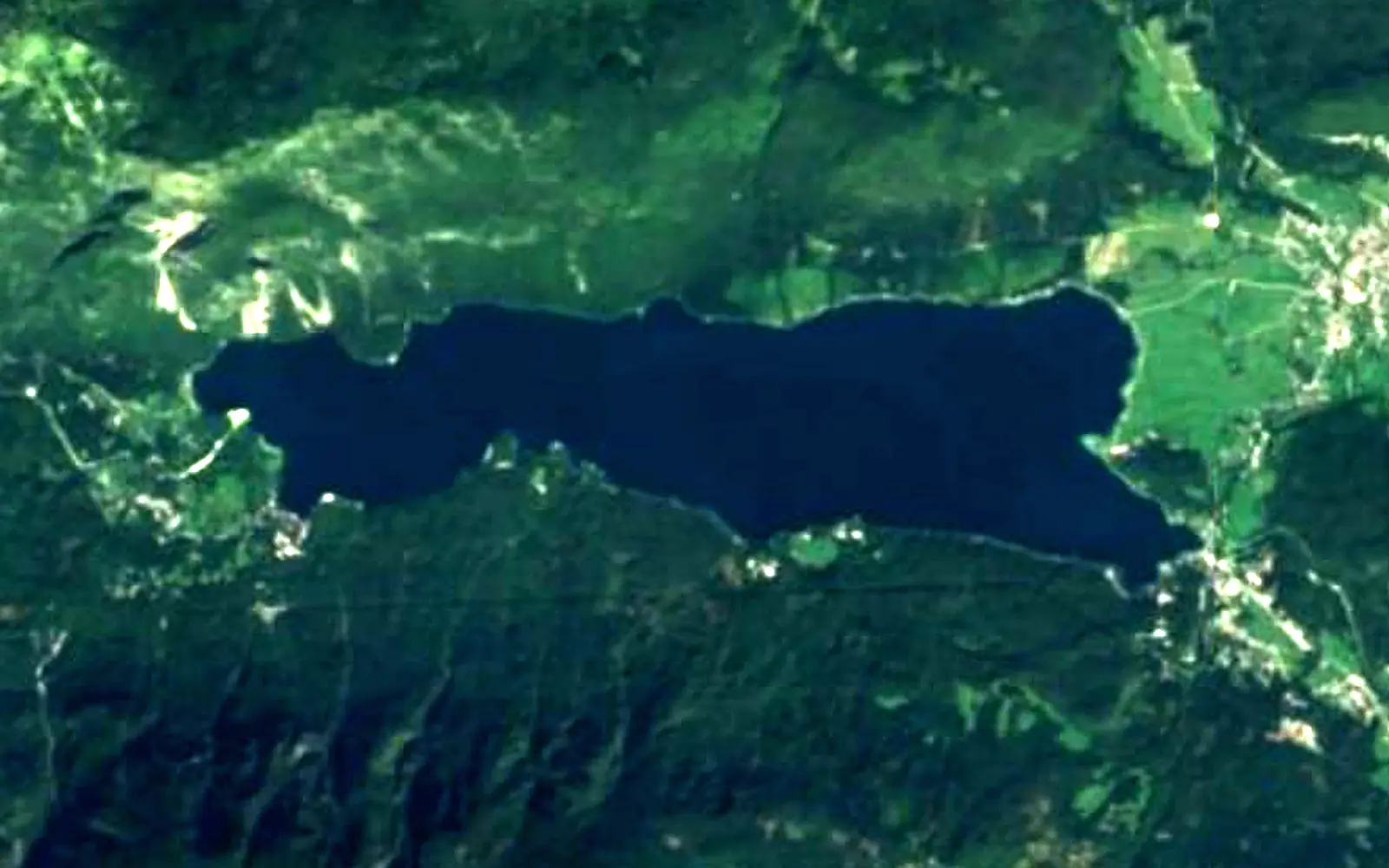Lake Bohinj seen from space (Sentinel-2)