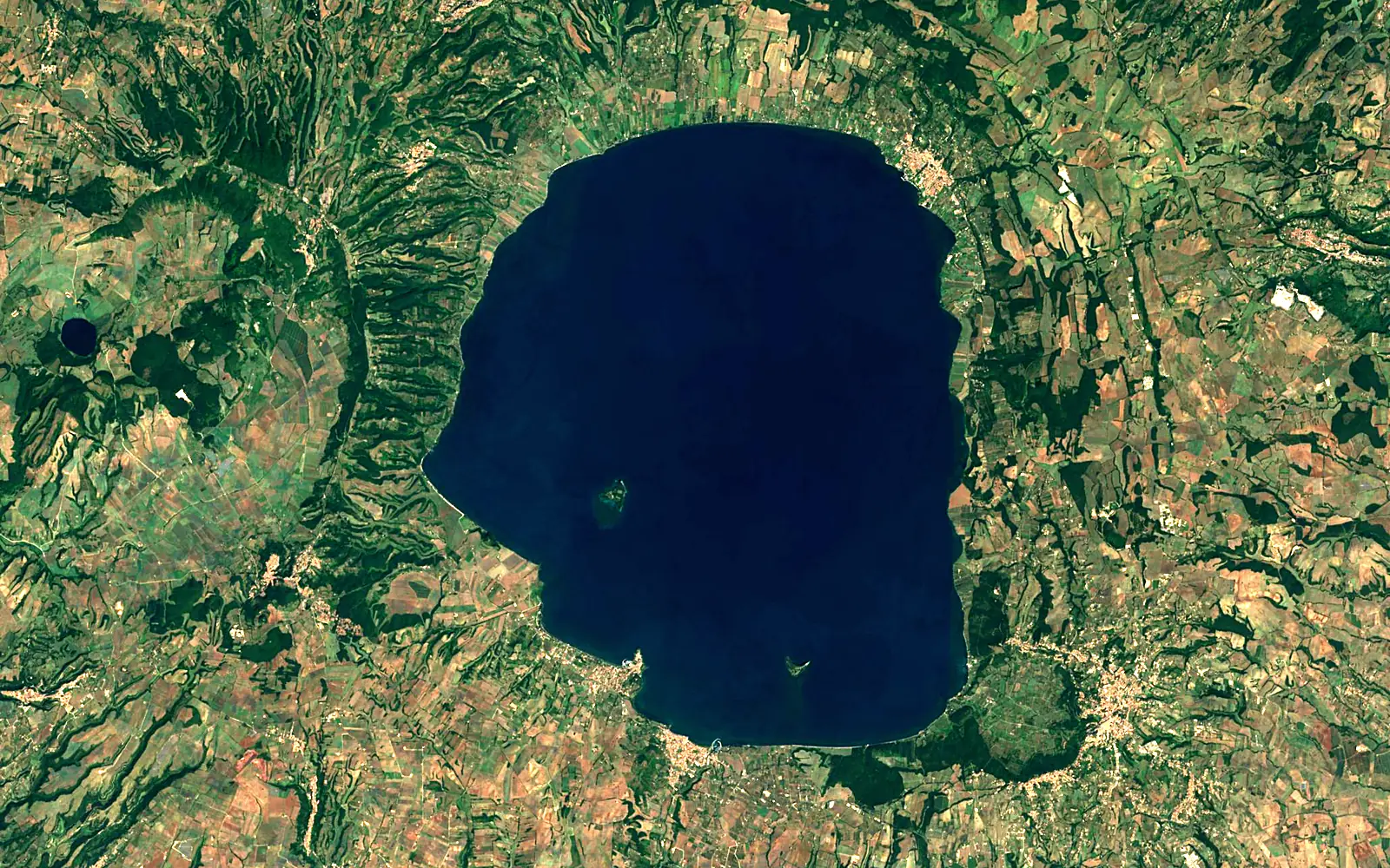 Lake Bolsena seen from space (Sentinel-2)