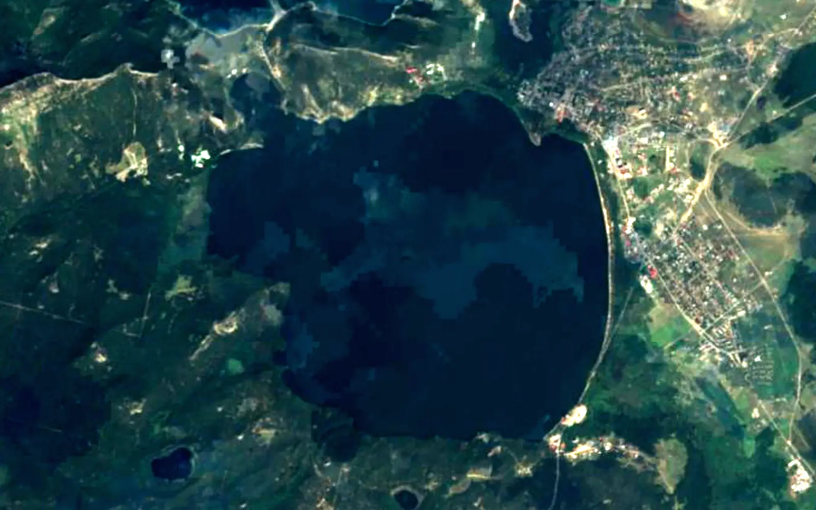 Lake Burabay seen from space (Sentinel-2)