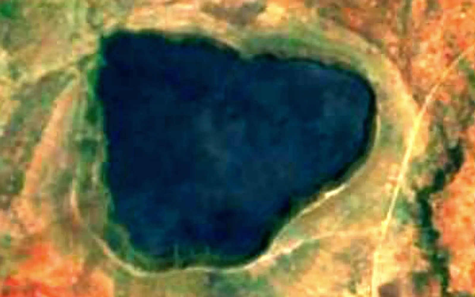 Lake Chala seen from space (Sentinel-2)