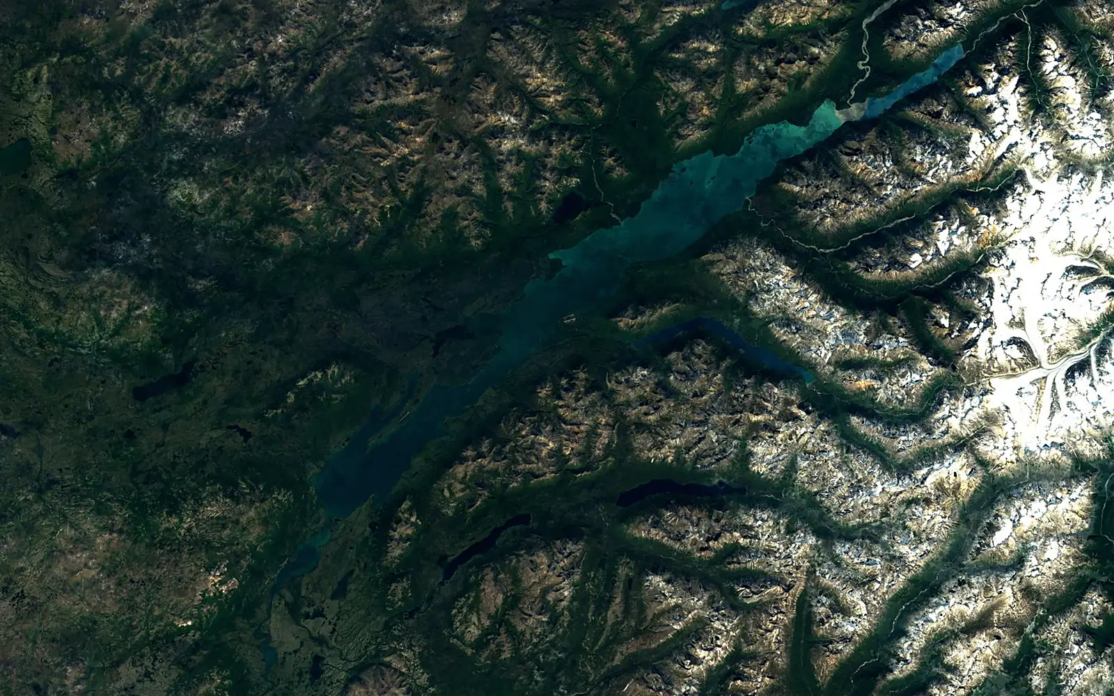 Lake Clark seen from space (Sentinel-2)