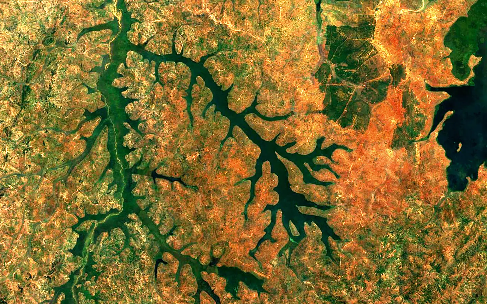 Lake Cyohoha South seen from space (Sentinel-2)