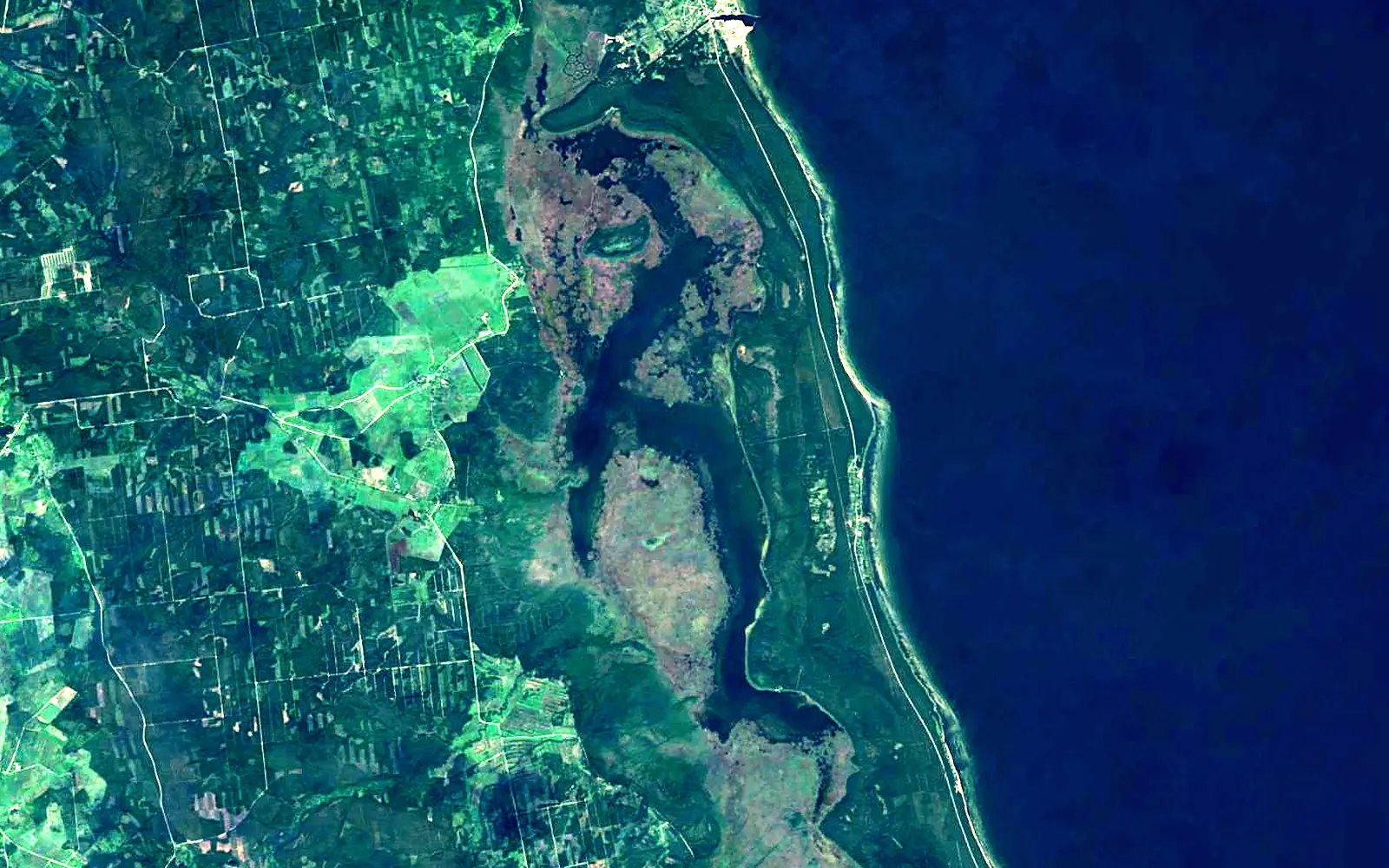 Lake Engure seen from space (Sentinel-2)