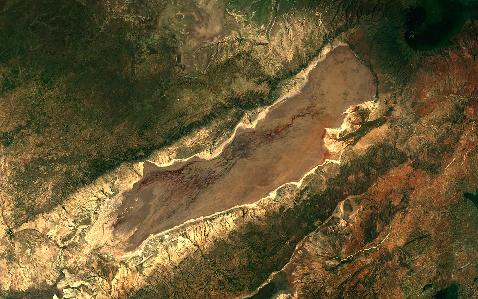 Lake Eyasi seen from space (Sentinel-2)