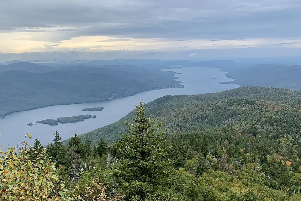 A view of Lake George from Black Mountain in Washington County, NY