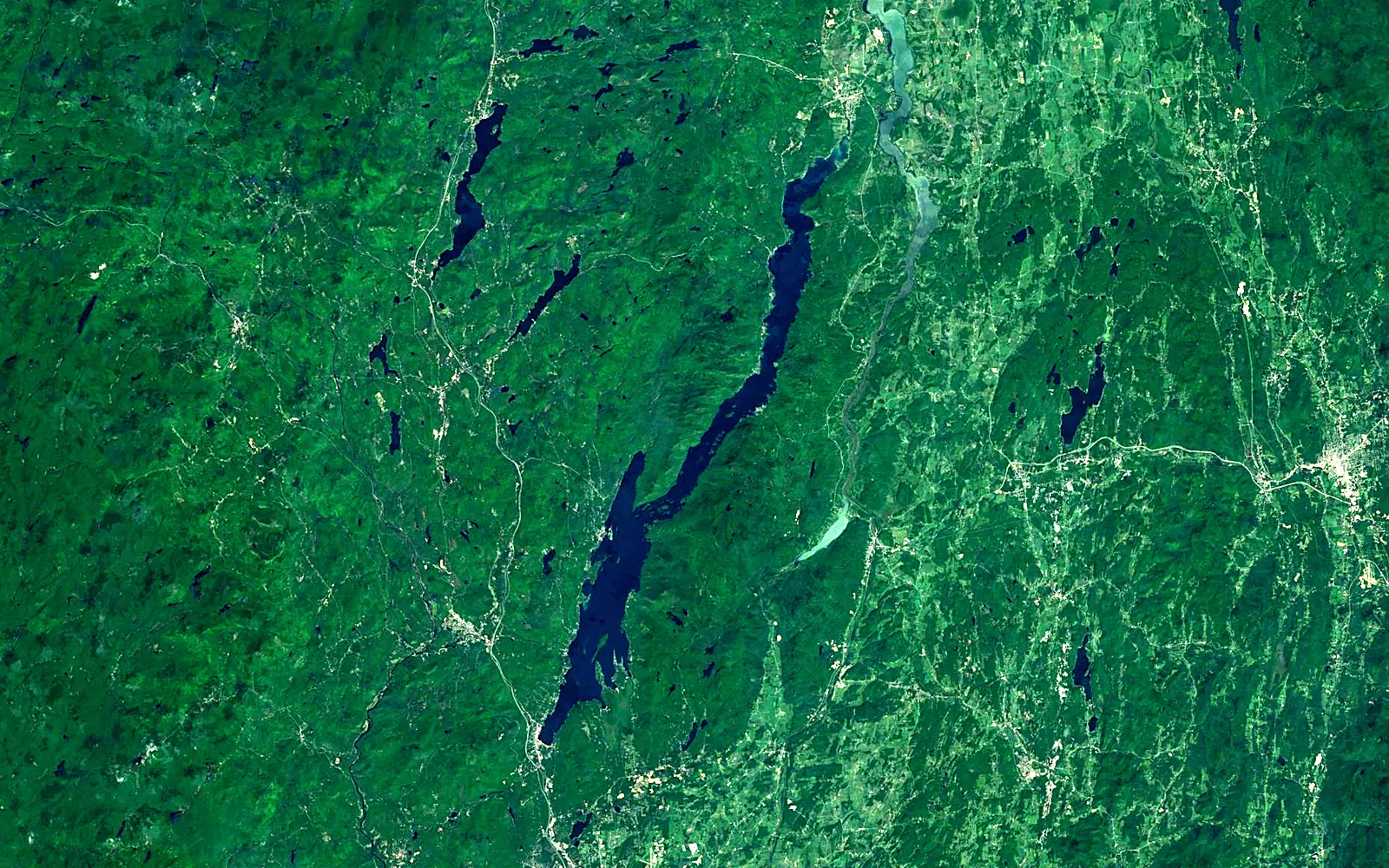 Lake George seen from space (Sentinel-2)