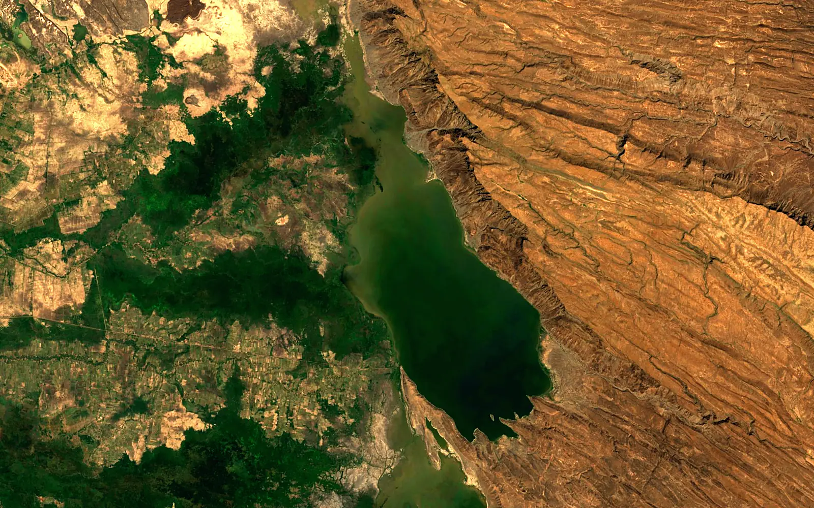 Lake Gummare seen from space (Sentinel-2)