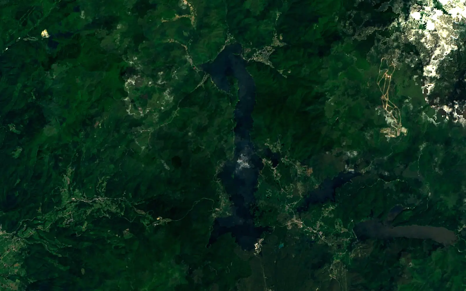 Lake Hibara seen from space (Sentinel-2)
