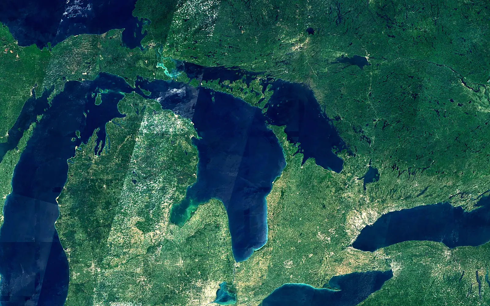Lake Huron seen from space (Sentinel-2)