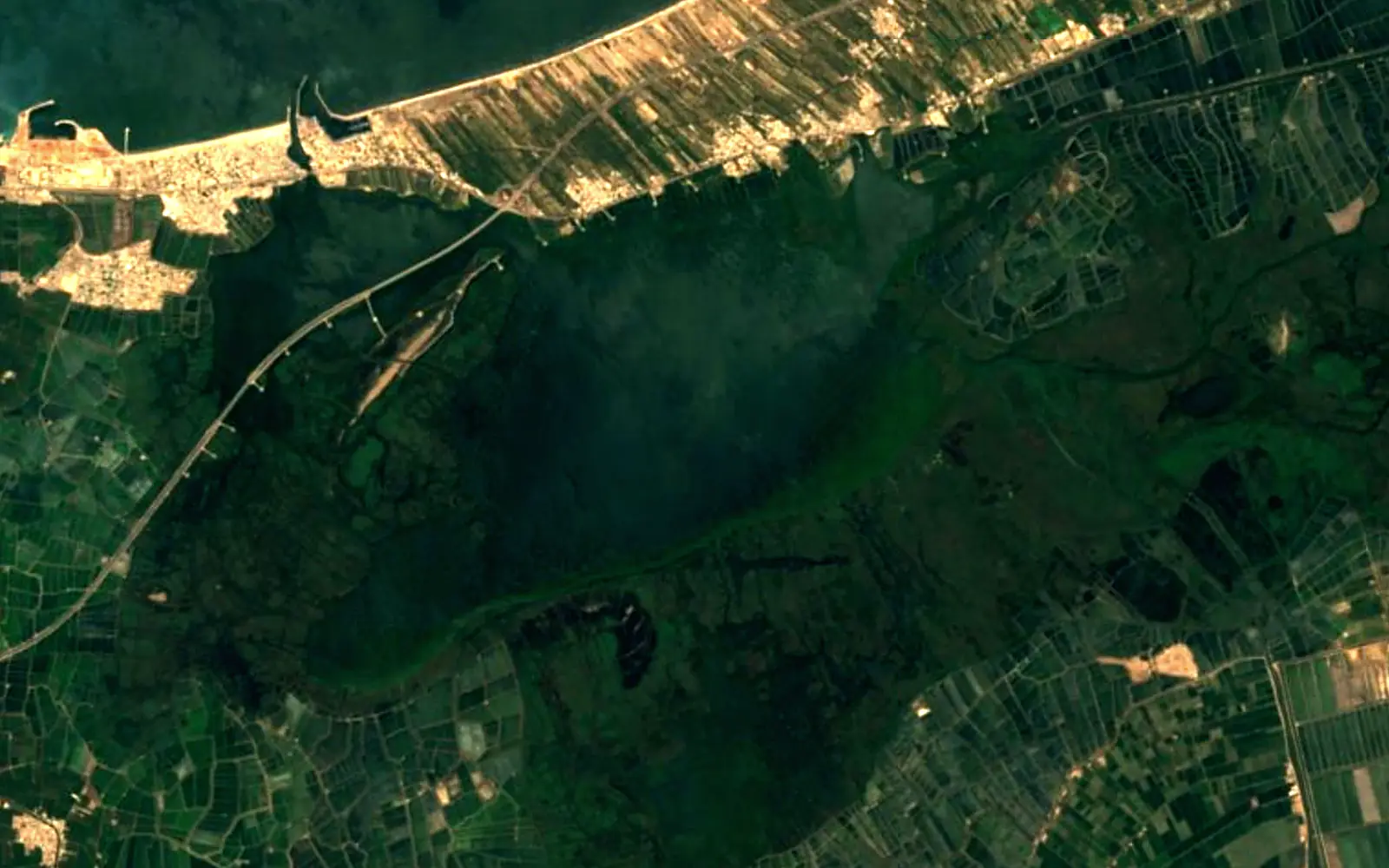 Lake Idku seen from space (Sentinel-2)