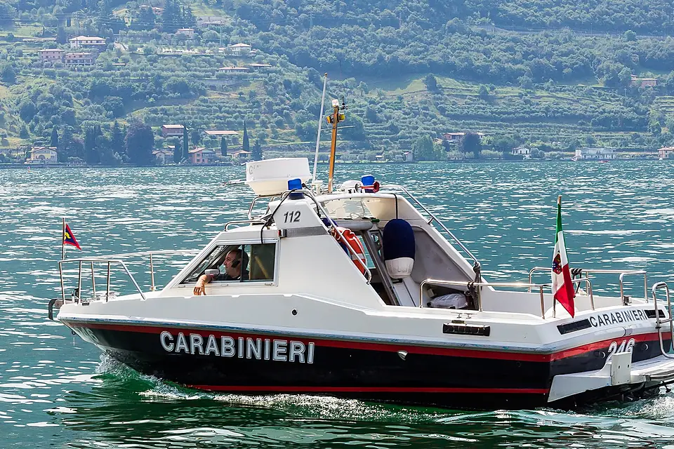 Boat of Carabinieri, Lake Iseo-7655