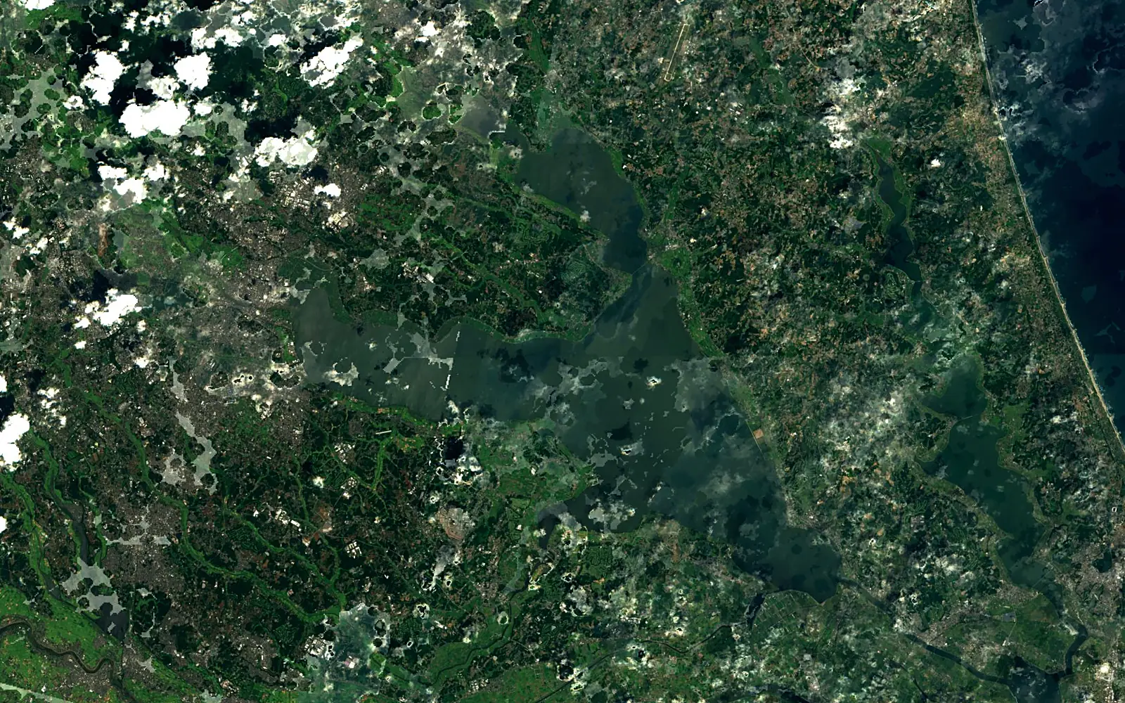 Lake Kasumigaura seen from space (Sentinel-2)