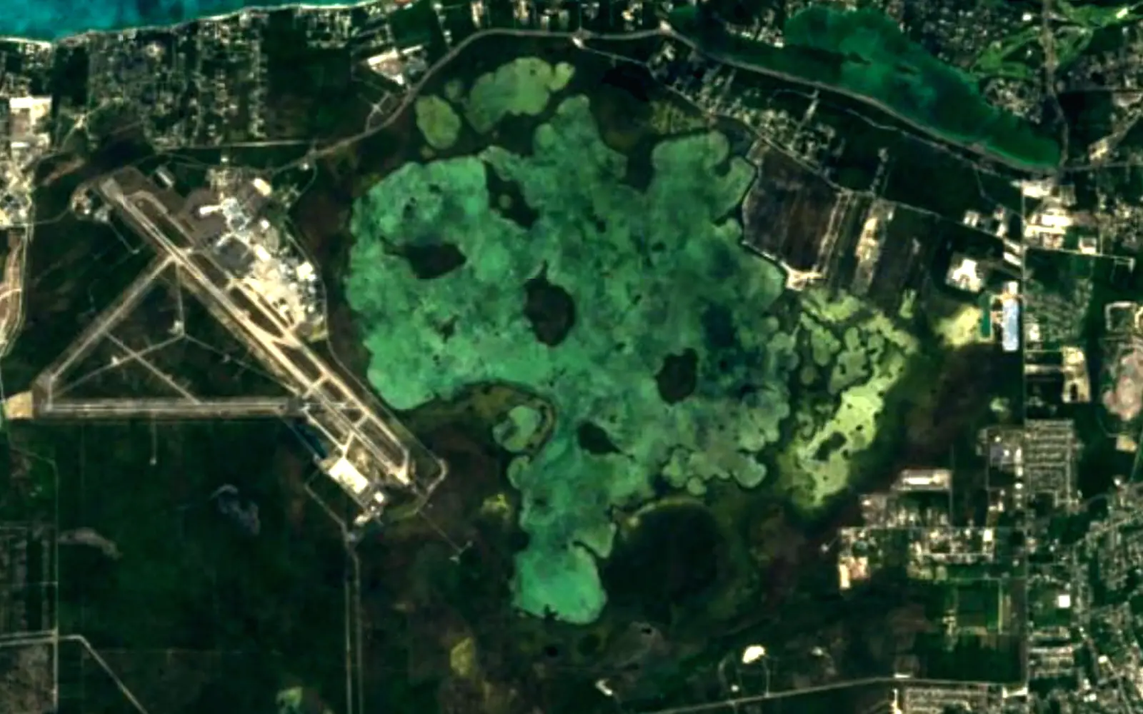 Lake Killarney seen from space (Sentinel-2)