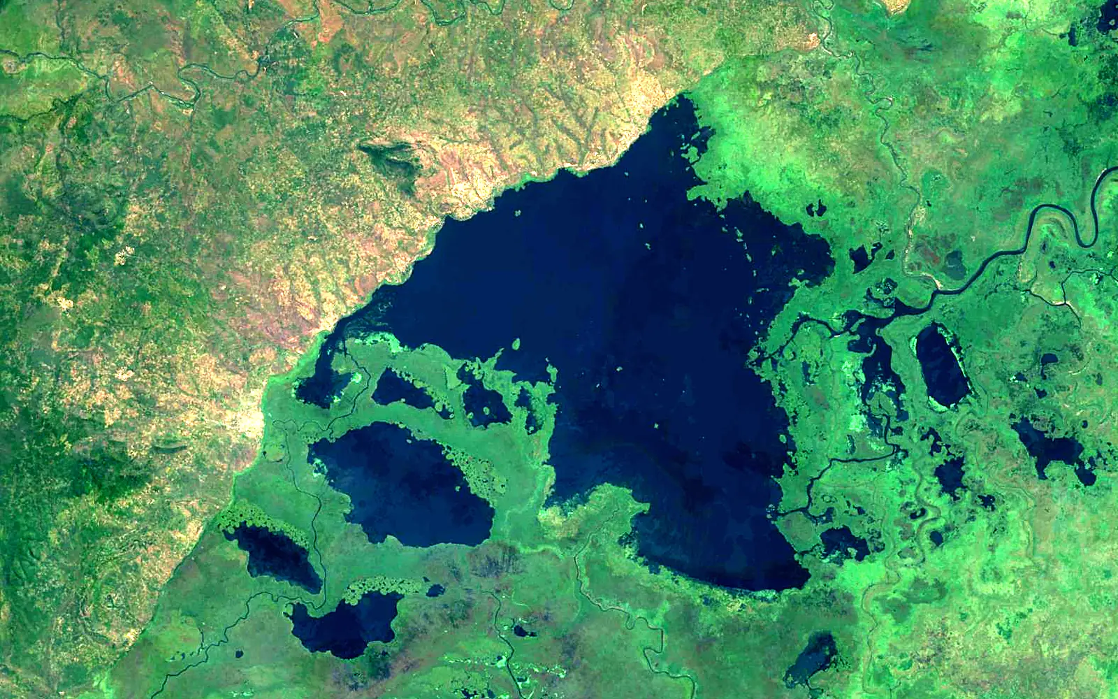 Lake Kisale seen from space (Sentinel-2)