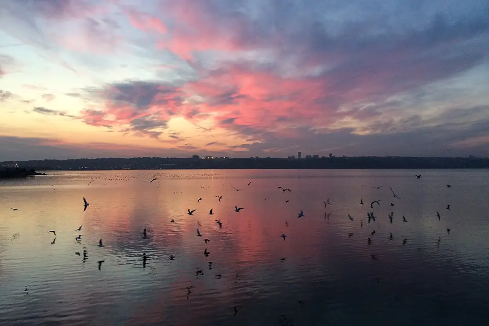 Lake Küçükçekmece at Golden Hour