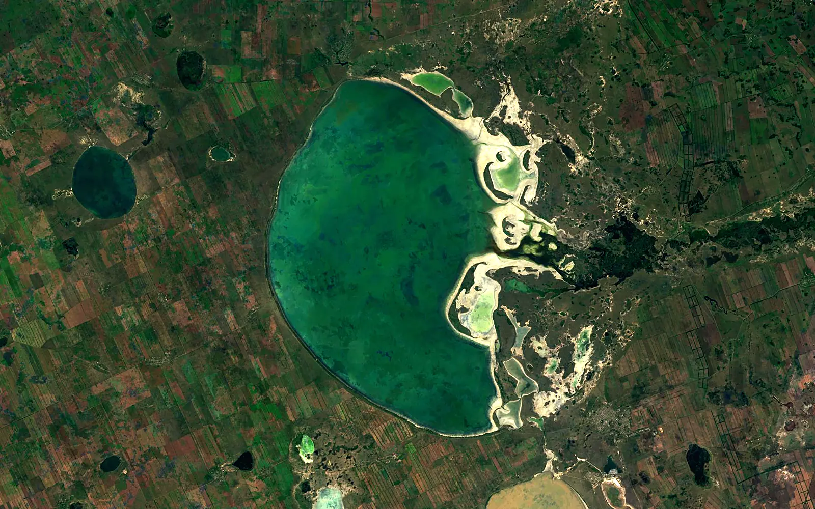 Lake Kulunda seen from space (Sentinel-2)