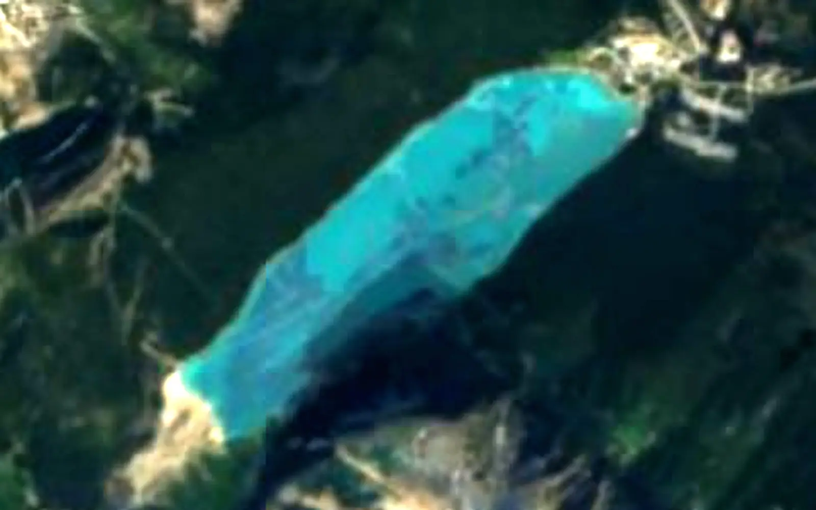 Lake Louise seen from space (Sentinel-2)