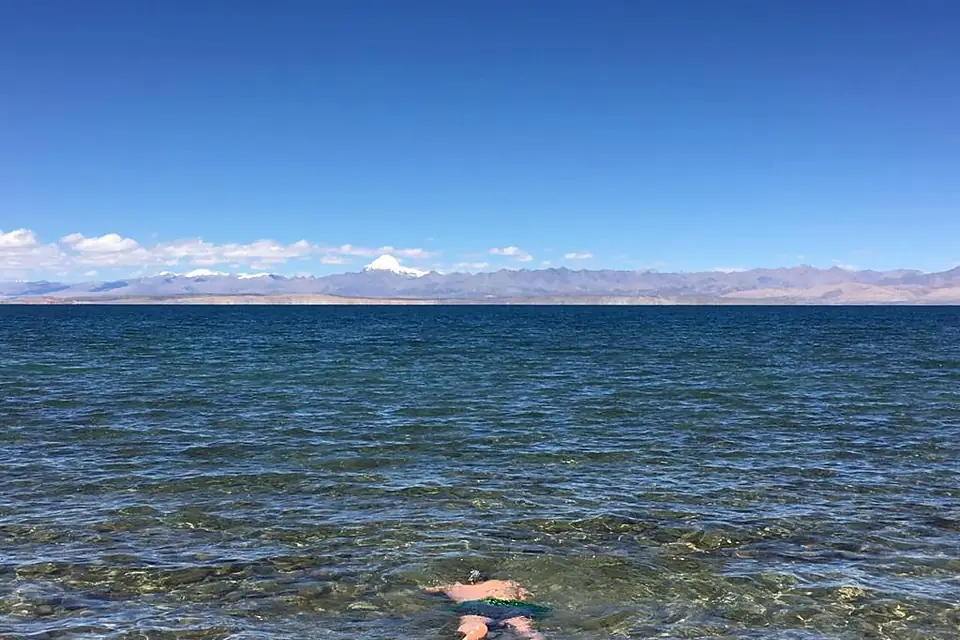 By God's grace a holy dip in kailash mansarovar lake in China