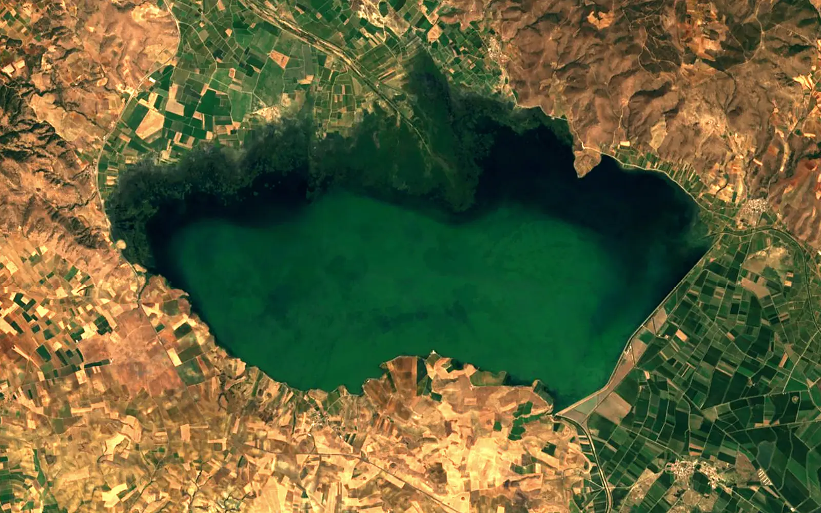 Lake Marmara seen from space (Sentinel-2)