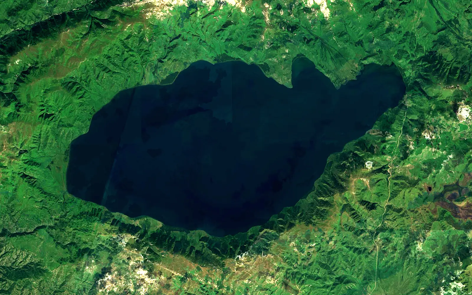 Lake Marqaköl seen from space (Sentinel-2)