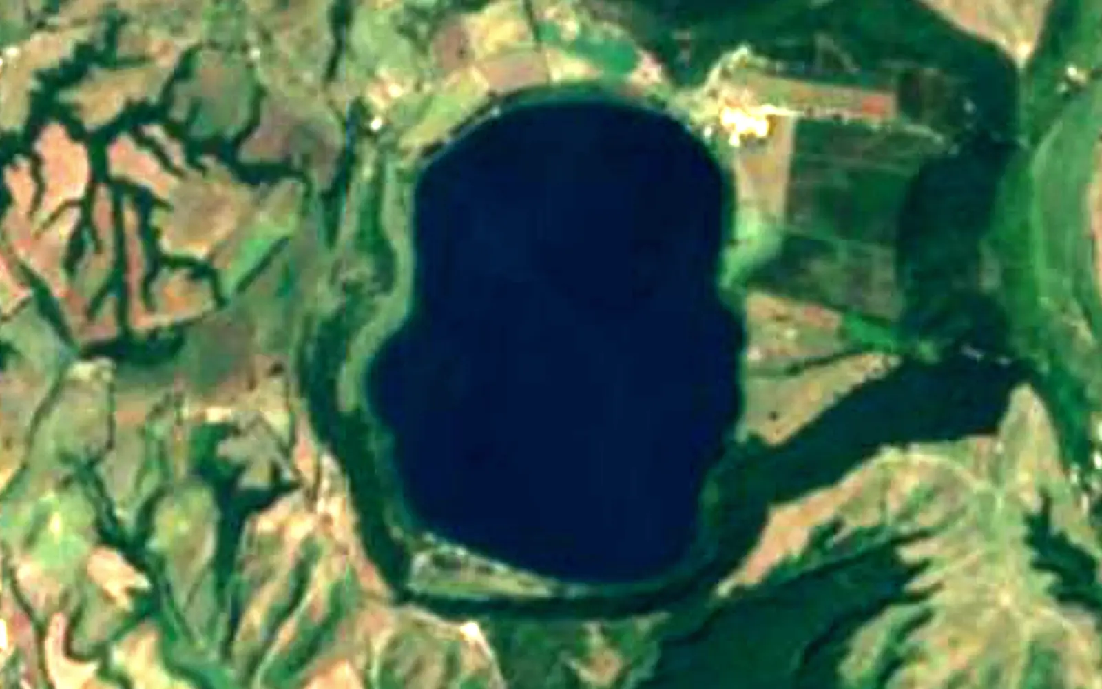 Lake Martignano seen from space (Sentinel-2)