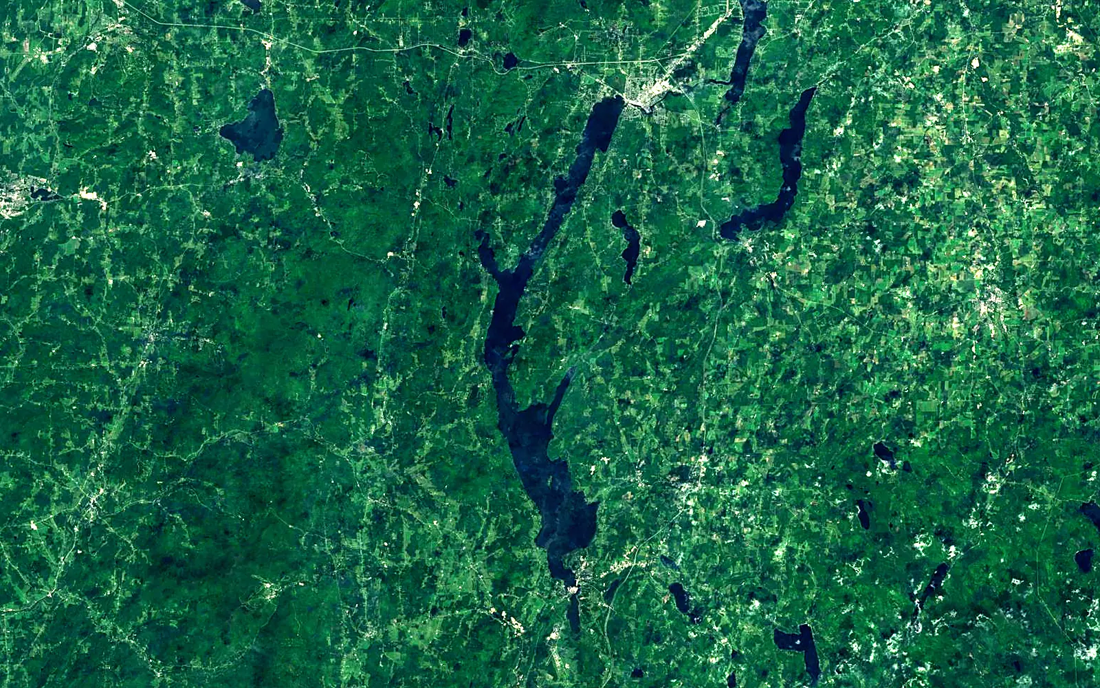 Lake Memphremagog seen from space (Sentinel-2)