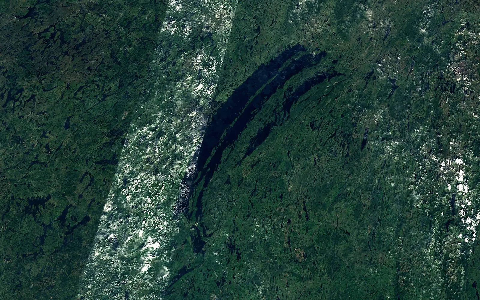 Lake Mistassini seen from space (Sentinel-2)
