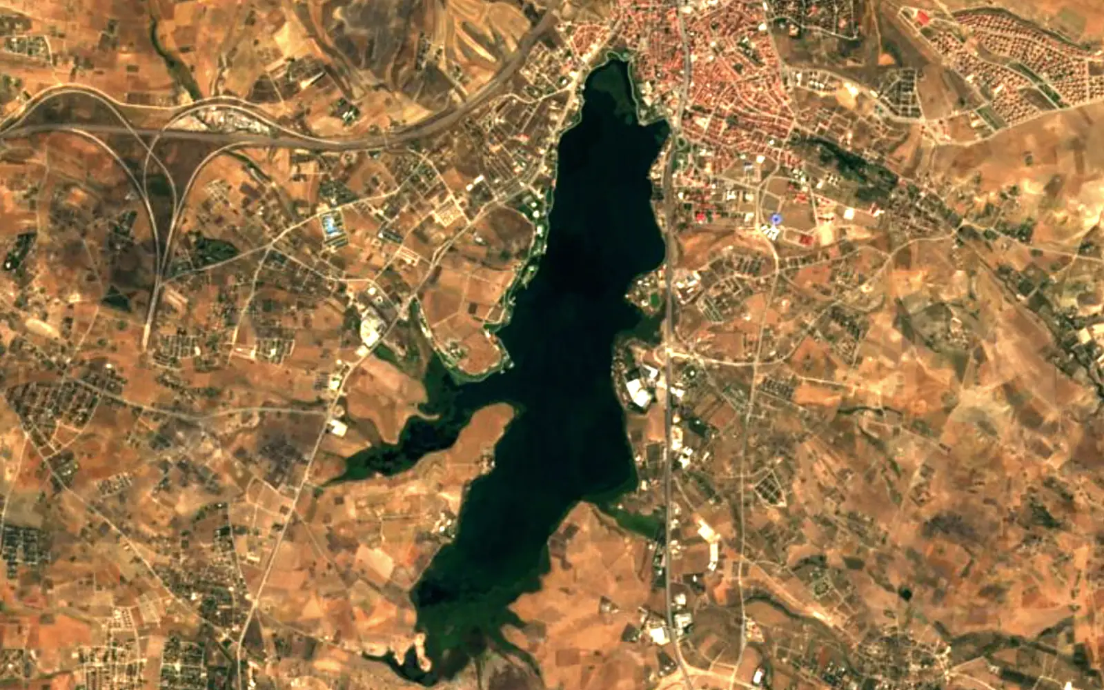 Lake Mogan seen from space (Sentinel-2)