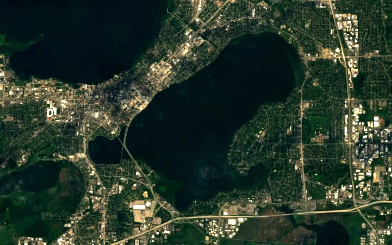 Lake Monona seen from space (Sentinel-2)