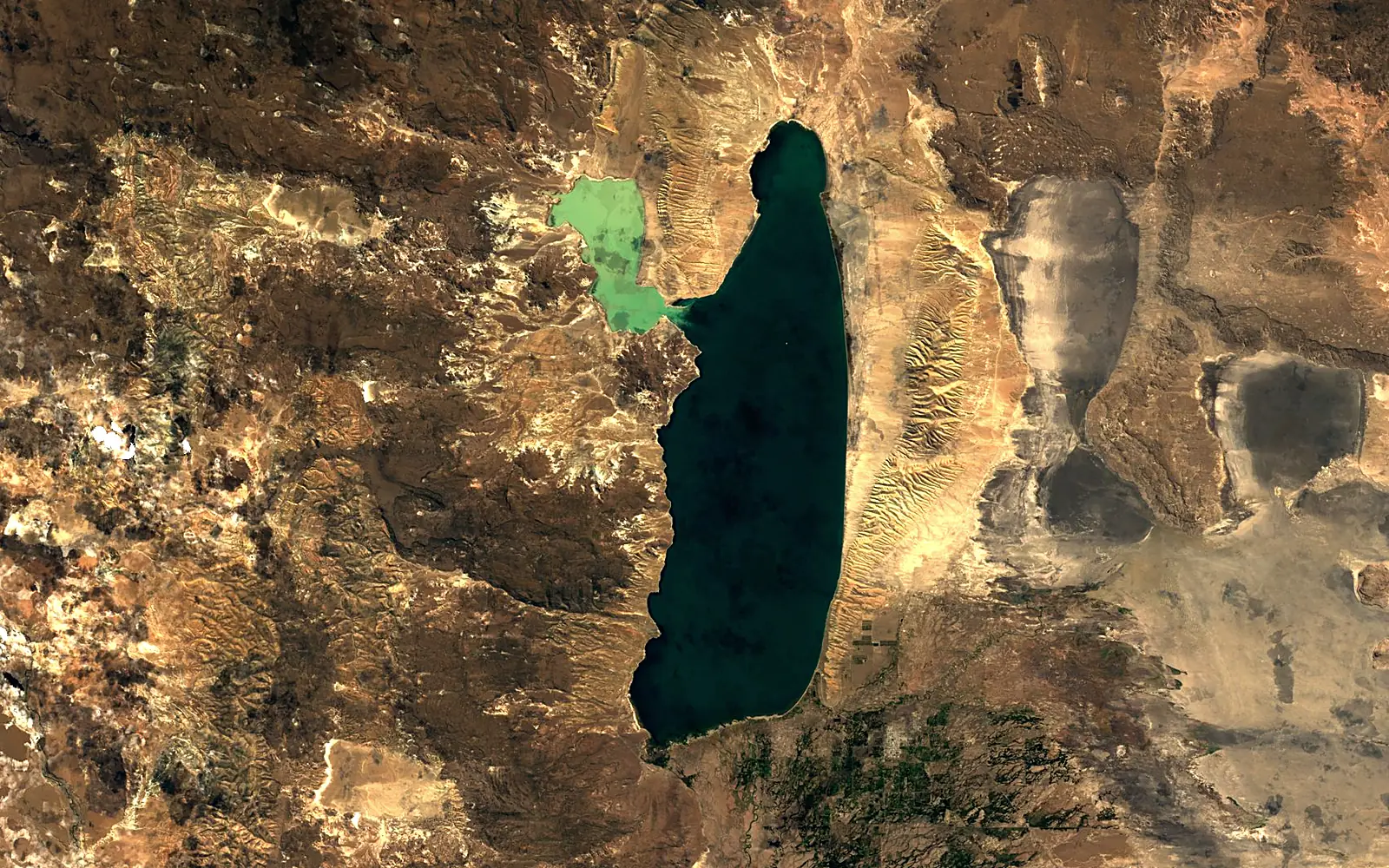 Lake Musters seen from space (Sentinel-2)