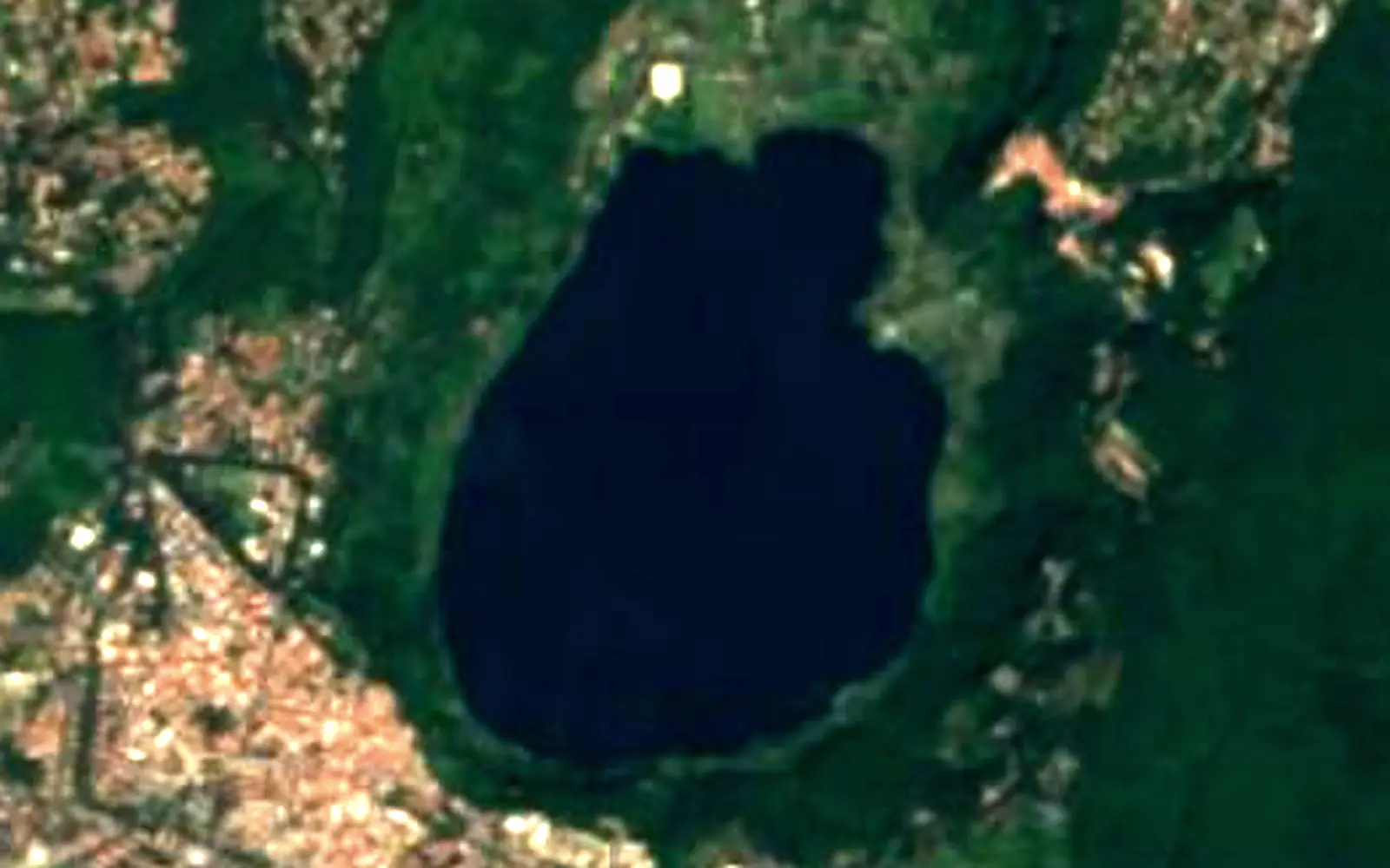Lake Nemi seen from space (Sentinel-2)