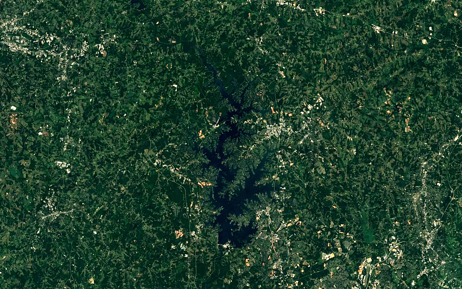 Lake Norman seen from space (Sentinel-2)
