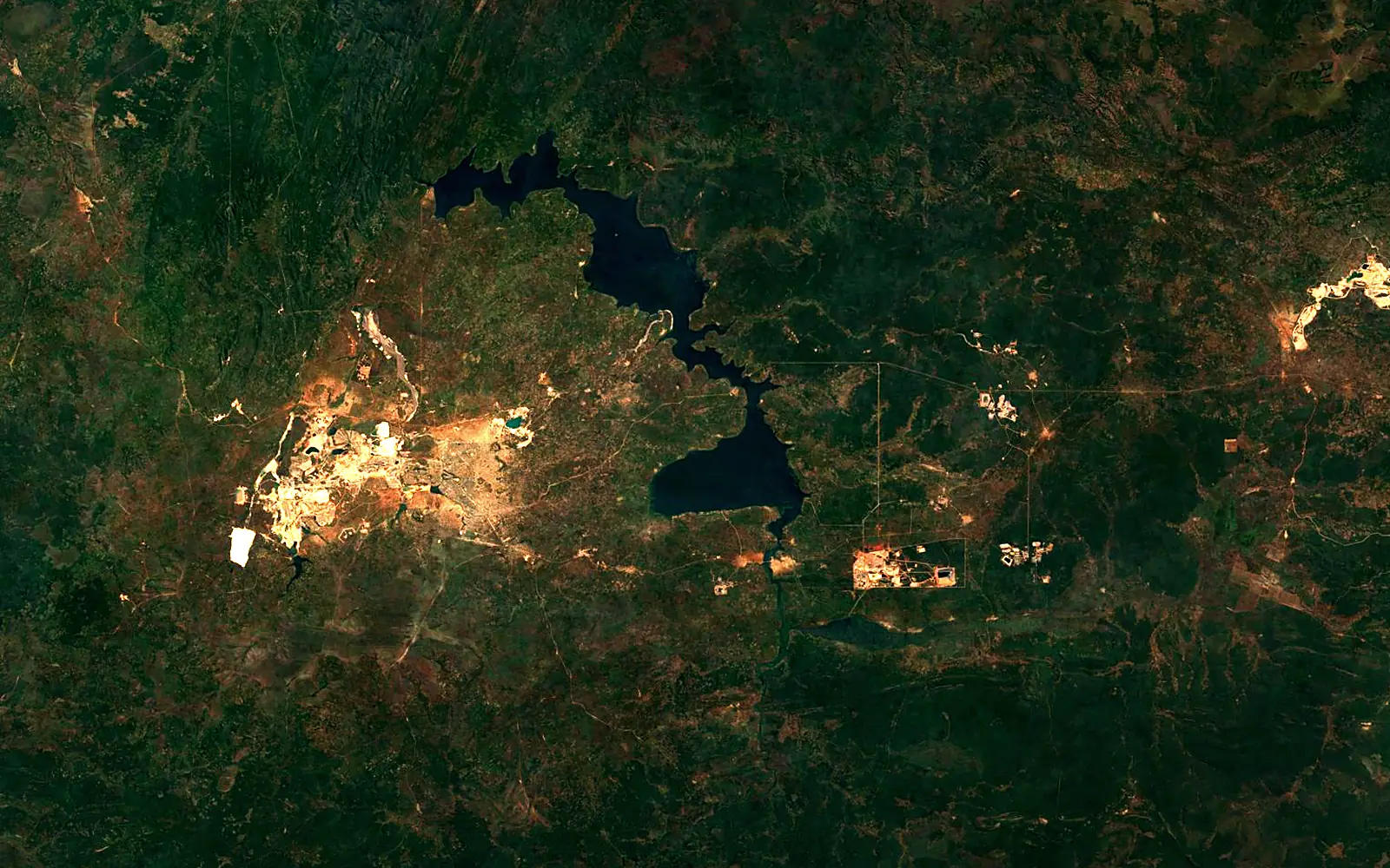 Lake Nzilo seen from space (Sentinel-2)