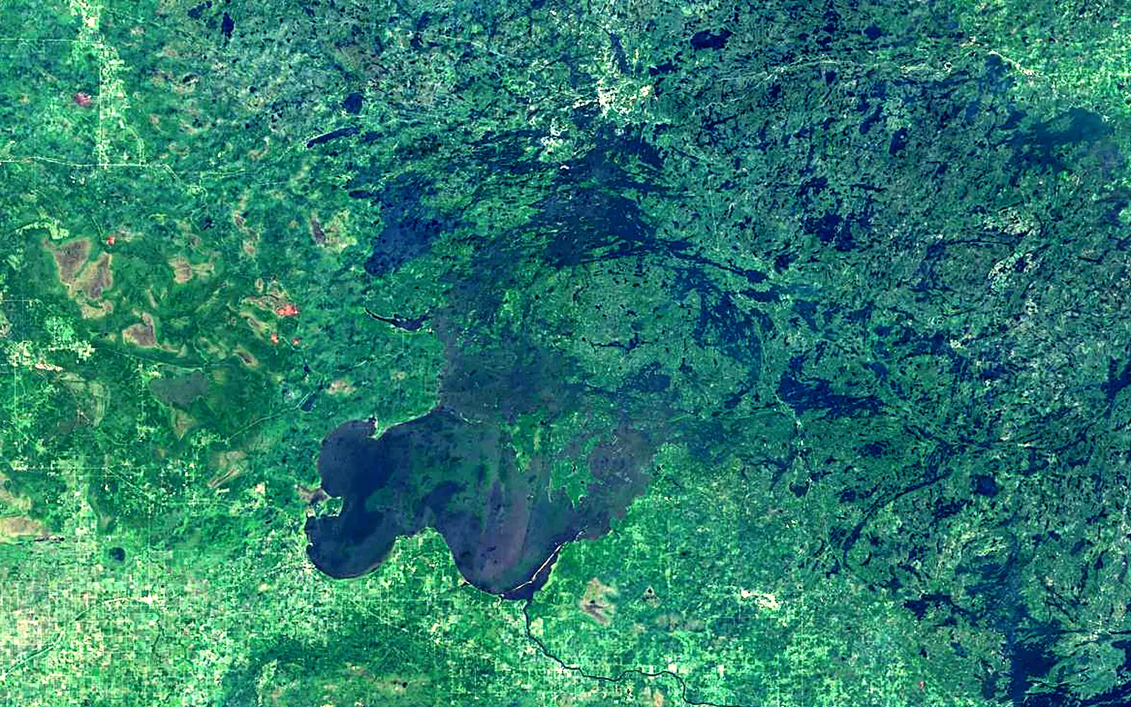 Lake of the Woods seen from space (Sentinel-2)
