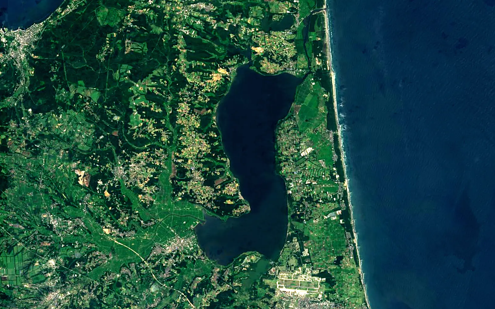 Lake Ogawara seen from space (Sentinel-2)