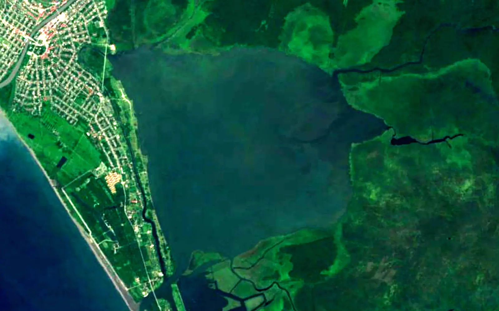 Lake Paliastomi seen from space (Sentinel-2)