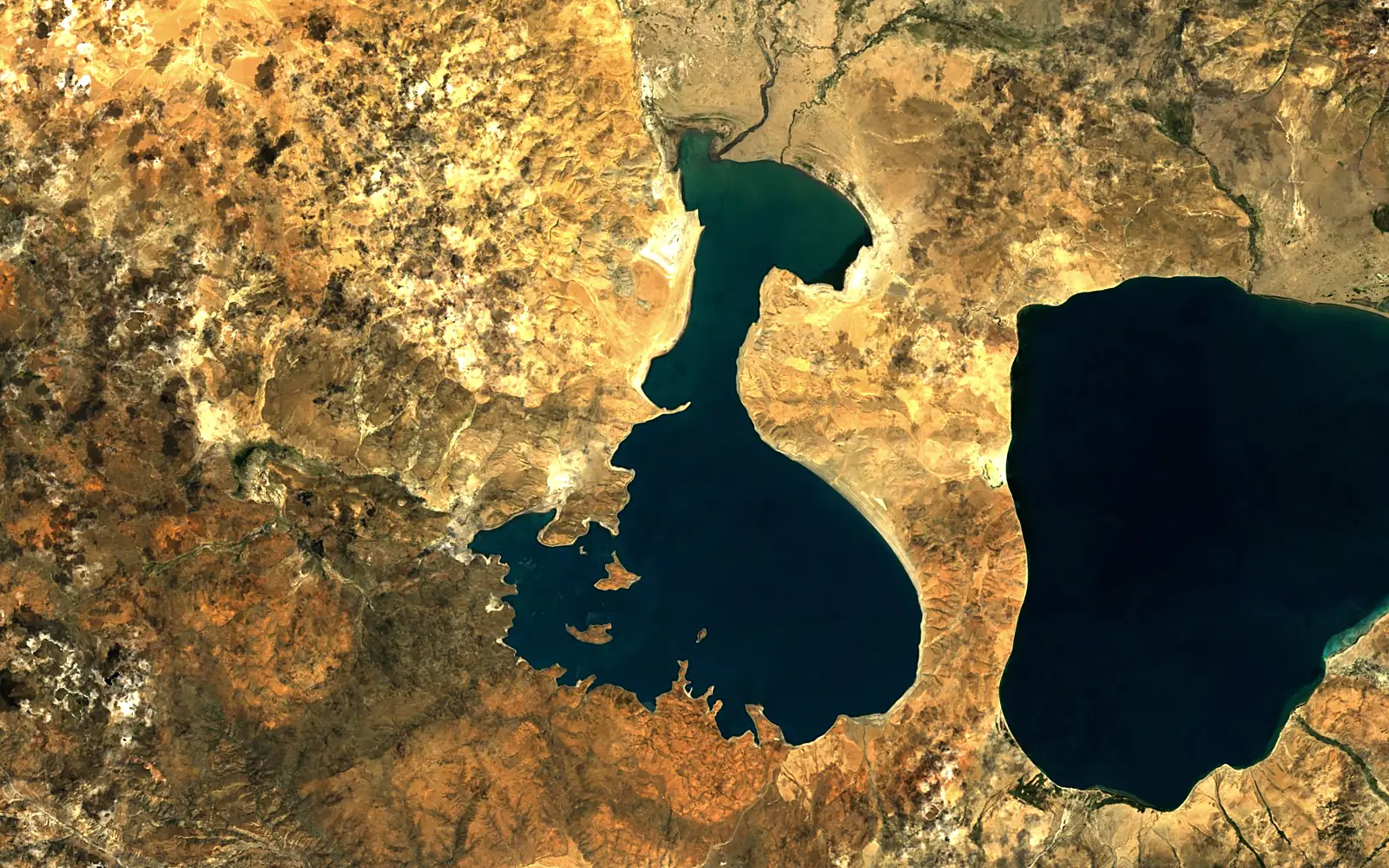 Lake Rakshastal seen from space (Sentinel-2)