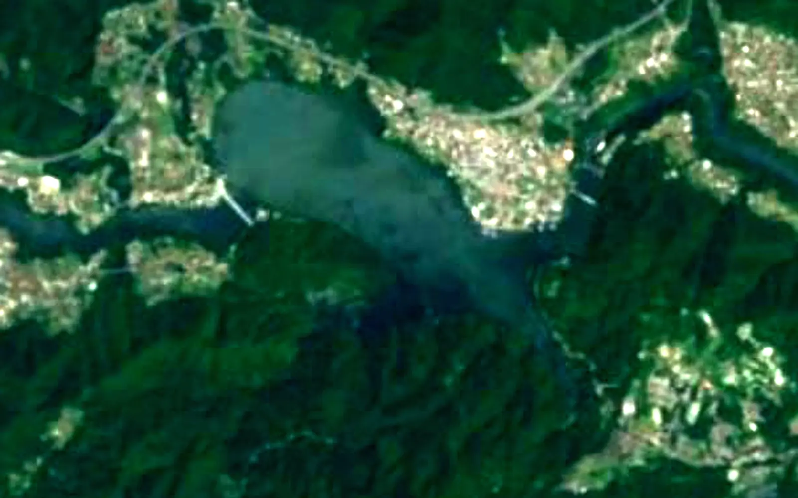 Lake Sagami seen from space (Sentinel-2)
