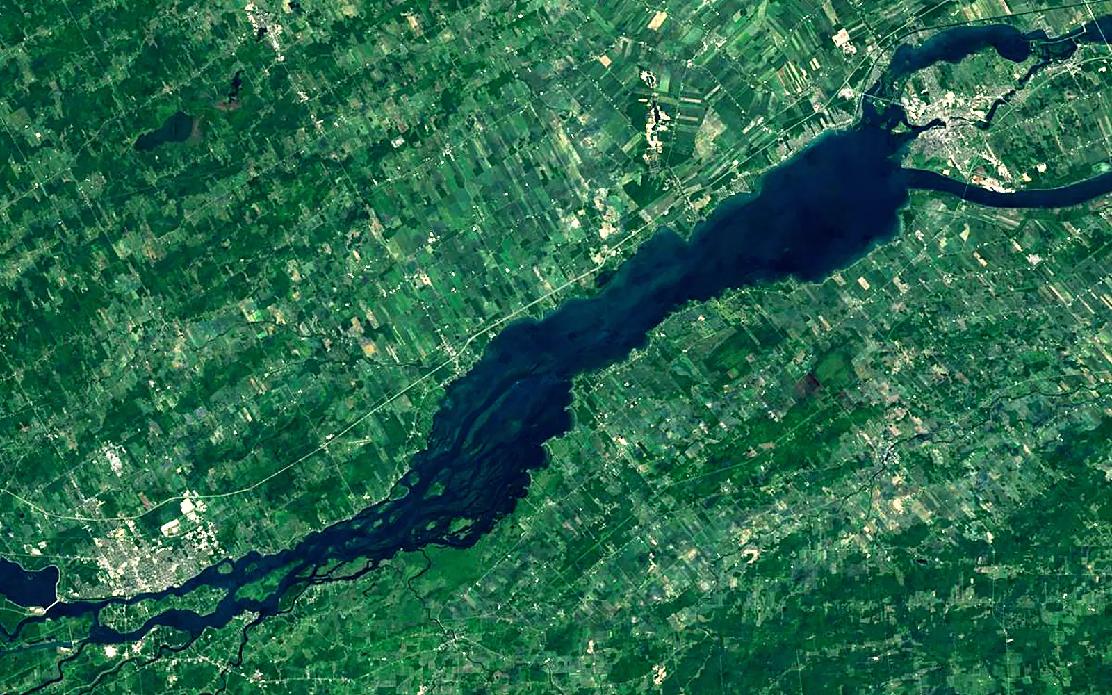 Lake Saint Francis seen from space (Sentinel-2)