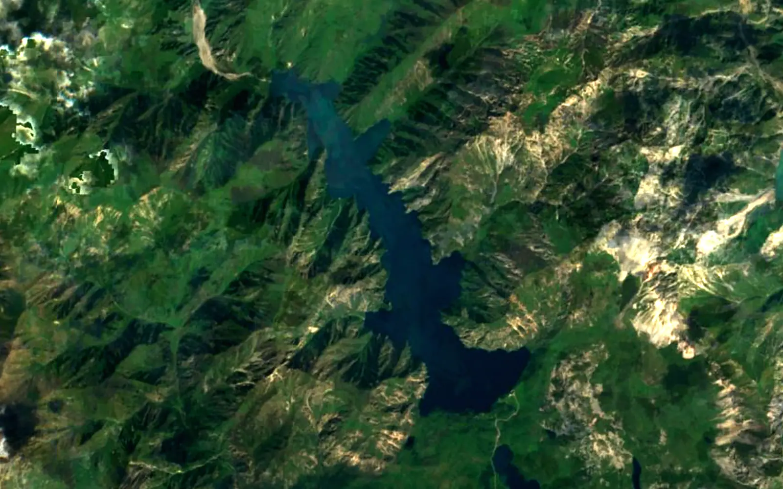 Lake Sary-Chelek seen from space (Sentinel-2)