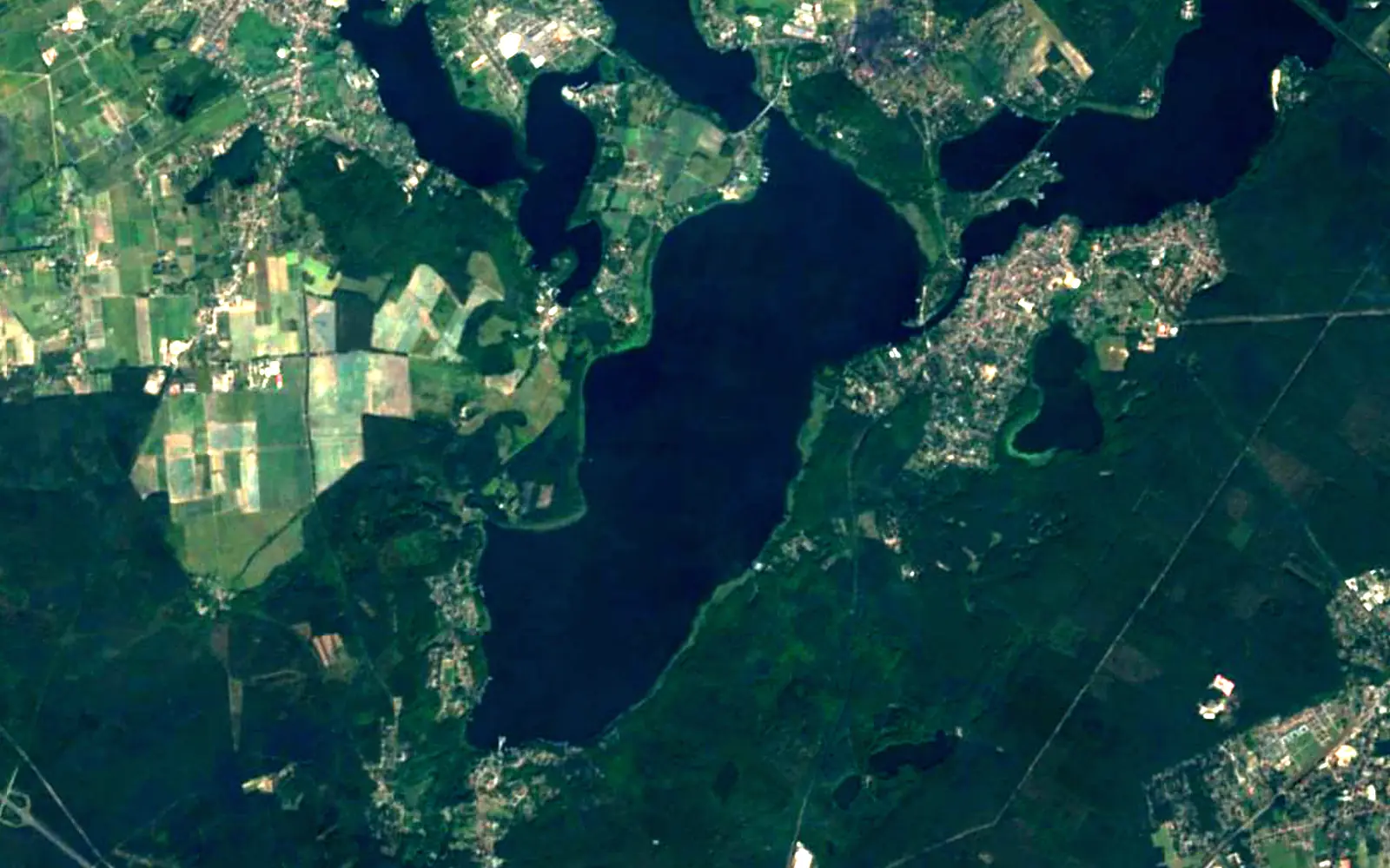 Lake Schwielowsee seen from space (Sentinel-2)