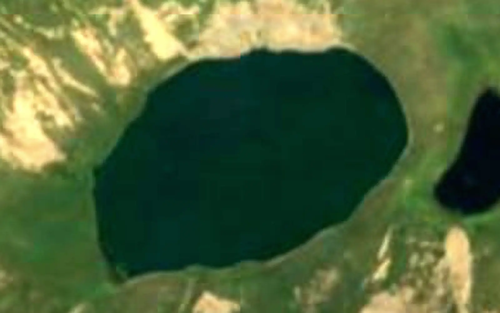 Lake Sev seen from space (Sentinel-2)