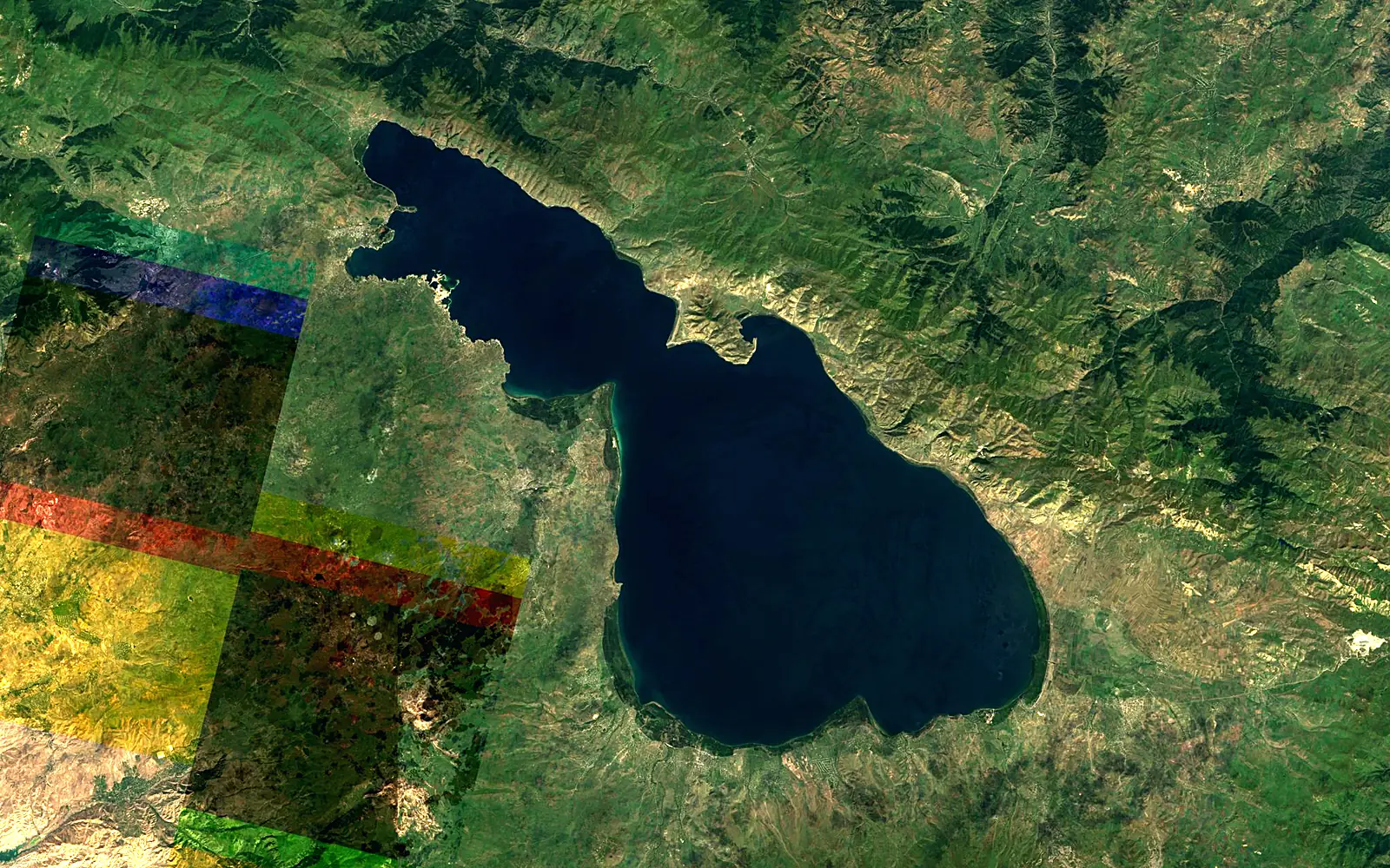 Lake Sevan seen from space (Sentinel-2)