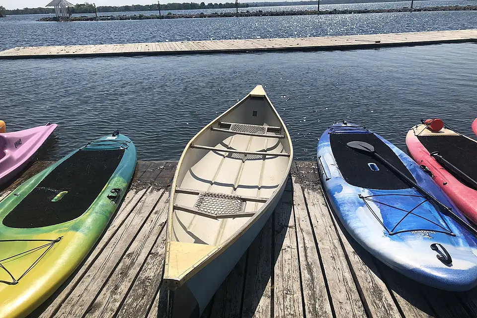 Canoes at the lake